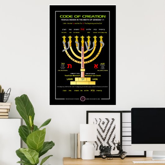 Poster Création Menorah (Bureau à domicile)