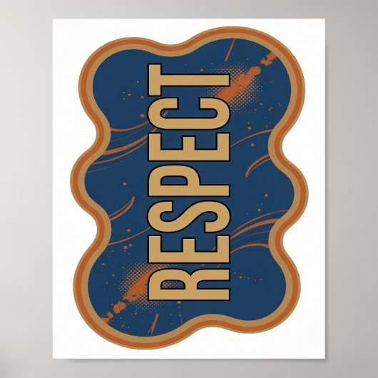 Poster Création RESPECT en Or de Style (Devant)
