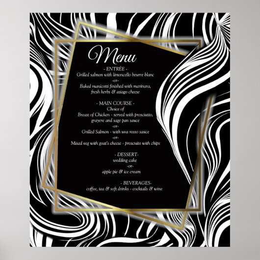 Poster Creative Black and White Seamless Abstracti (Devant)