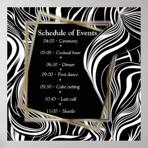 Poster Creative Black and White Seamless Abstraction