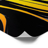 Poster Creative Black, Yellow & Orange sans fil abstraits (Coin)