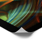 Poster "Creative Burst" - Art Fractal Géométrique Abstrai (Coin)