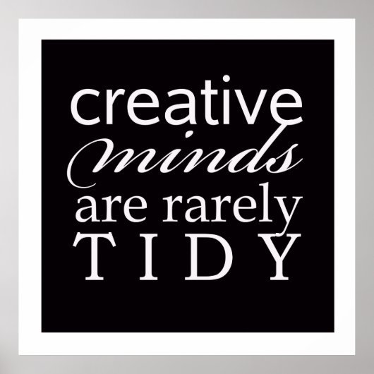 Poster Creative Minds Rarement Tidy Office Studio (Devant)