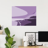 Poster Creative Purple Art numérique Beach Seascap (Bureau à domicile)