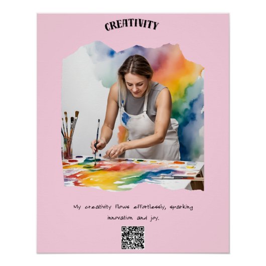 Poster Créativité et innovation Affirmation Cadeau spécia (Devant)