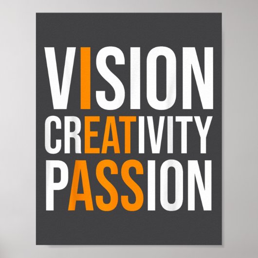 Poster Creativity On Shirt Sarcastic Funny Motivation (Devant)