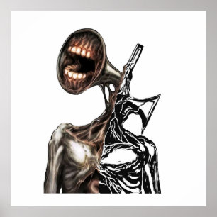 Poster créature creepypasta de la tête de sirène