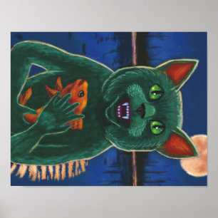 Poster Créature de chat de la lagune noire