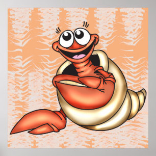 Poster Créature de mer de coquillage