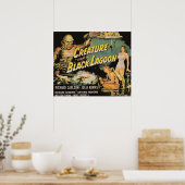 Poster créature du vieux film noir lagon (Cuisine)