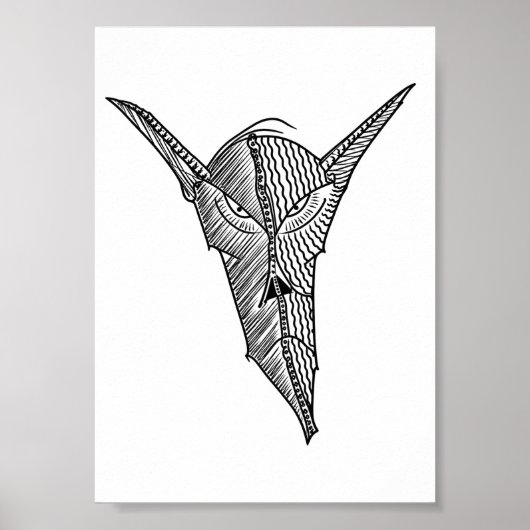 Poster Créature extraterrestre maléfique – Illustration à (Devant)