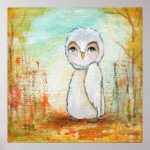 Poster Créature fantaisiste de la forêt, art de hibou (Devant)