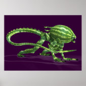 Poster Créature galactique de pastèque (Devant)