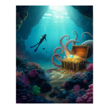 Créature marine garde trésor