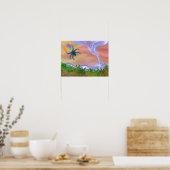 Poster Créature verte récupérant une sphère d'une tempête (Cuisine)