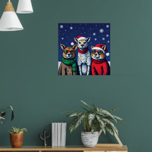 Poster Créatures de Noël déguisées