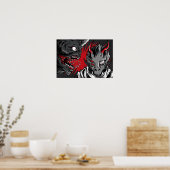 Poster Créatures démoniques ; Confrontation double monstr (Cuisine)