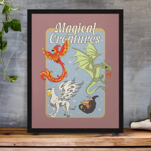 Poster Créatures Magiques Graphisme Vintage
