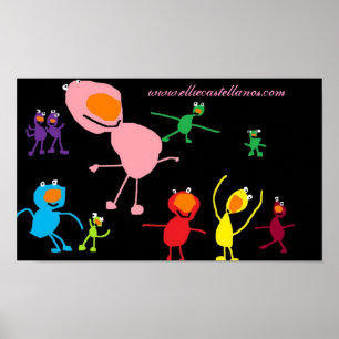 Poster créatures nocturnes, www.elliecastellanos.com