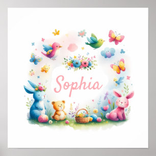 Poster Créatures Whimsical & Florals
