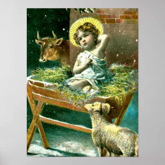 Poster Crèche ancienne (Devant)