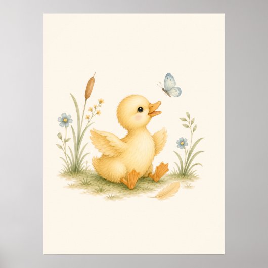 Poster Crèche Canard Heureux (Devant)