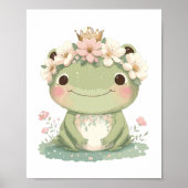 Poster Crèche de grenouille Décor mignonne Baby Boho (Devant)