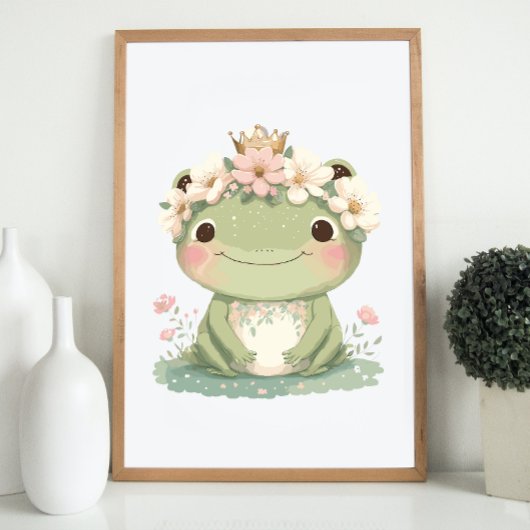 Poster Crèche de grenouille Décor mignonne Baby Boho