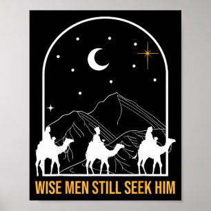 Poster Crèche de la Nativité Les Sages Le Cherchent Encor