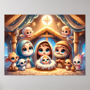 Poster Crèche de Noël