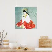 Poster Crèche orientale, Marie et Jésus, (Cuisine)