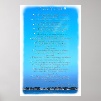 Poster Credo Optimiste Ciel Lune