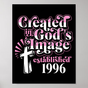 Poster Créé à l'image de Dieu établi 1996 chrétien