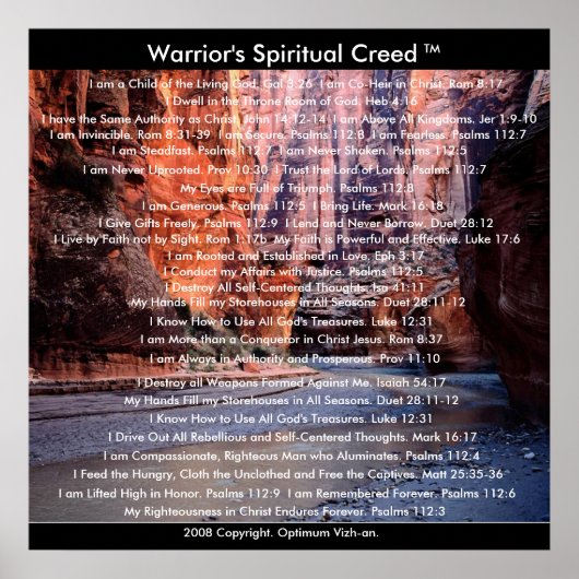 Poster Créé des guerriers par les guerriersCreed (Devant)