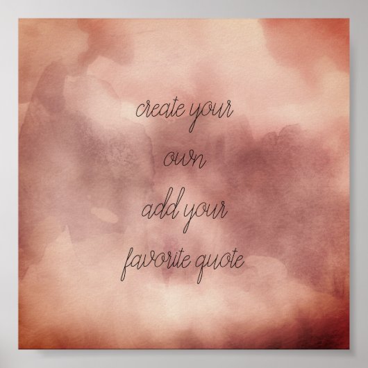 poster creëer je eigen waterverf moderne (Voorkant)