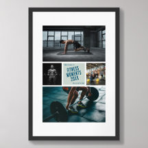 Poster Creëer uw eigen fitness foto afdrukken