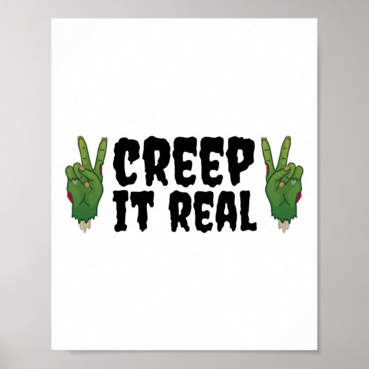 Poster Creep It Real Zombie main Zombie Halloween Zombie (Devant)