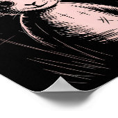 Poster Creepy Cute Goth Rabbit Horror Bunny Sketch Alt Ng (Coin)