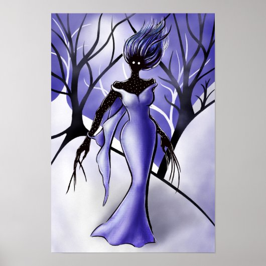 Poster Creepy Woman Monster Macabre Art (Devant)