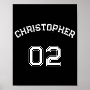 Poster Créer Nom de Joueur Numéro de Maillot Homme Manche