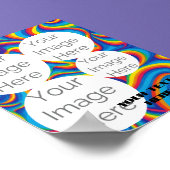 Poster créer son propre papier photo texte modèle arc-en- (Coin)