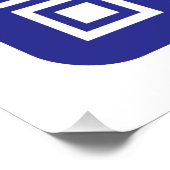 Poster Créer un code QR analysable | Bleu foncé modifiabl (Coin)