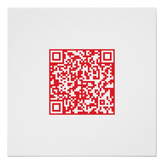 Poster Créer un code QR rouge numérisable (modifiable) (Devant)