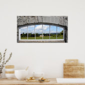 Poster Créer un effet Fenêtre Archée avec Vue Rurale (Cuisine)