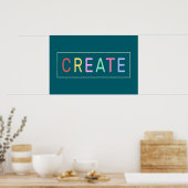 Poster Créer un mot coloré (Cuisine)