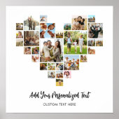 Poster Créer votre propre coeur en forme de collage photo (Devant)