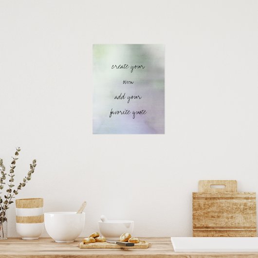 poster créer votre propre devis sur aquarelle (Cuisine)