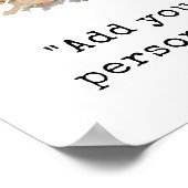 Poster Créer votre propre photo de devis personnalisée (Coin)