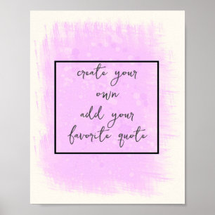 Poster créer votre propre rose et crème ajouter du texte