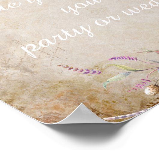 Poster créer votre signe de fête florale (Coin)